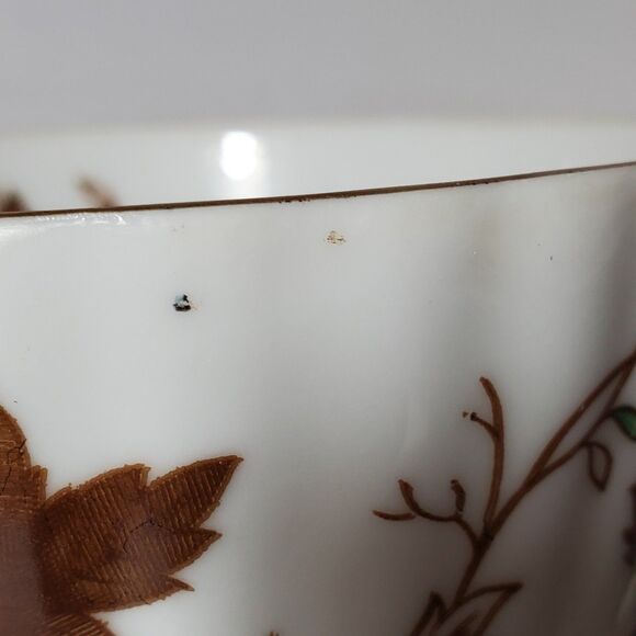 Norcrest Teacup and Saucer Orange Yellow Pink Flowers - Picture 4 of 11